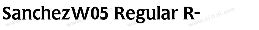 SanchezW05 Regular R字体转换